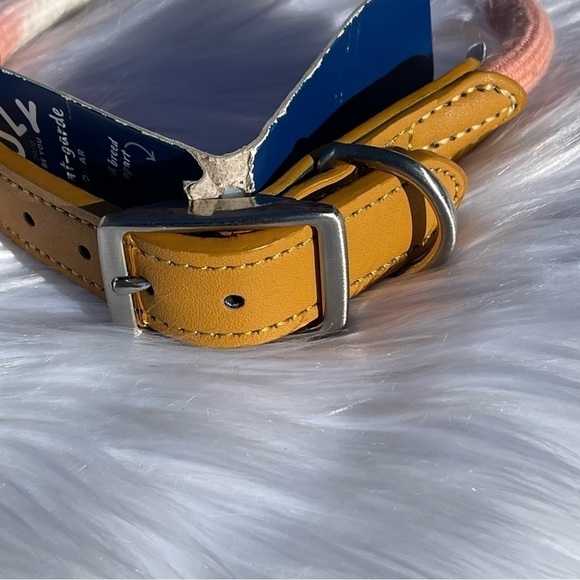 NWT Youly Faux Leather & Rope Tie Dye Dog Collar Size Medium 15”-18” - Picture 15 of 15